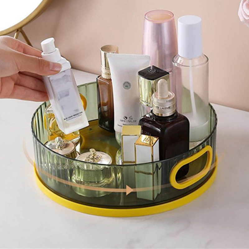 360 besisukantis padėklas vonios kambario laikymo dėžutė virtuvės laikymo talpyklos prieskoniams užkandžiams maisto padėklas neslystantis kosmetikos laikiklis