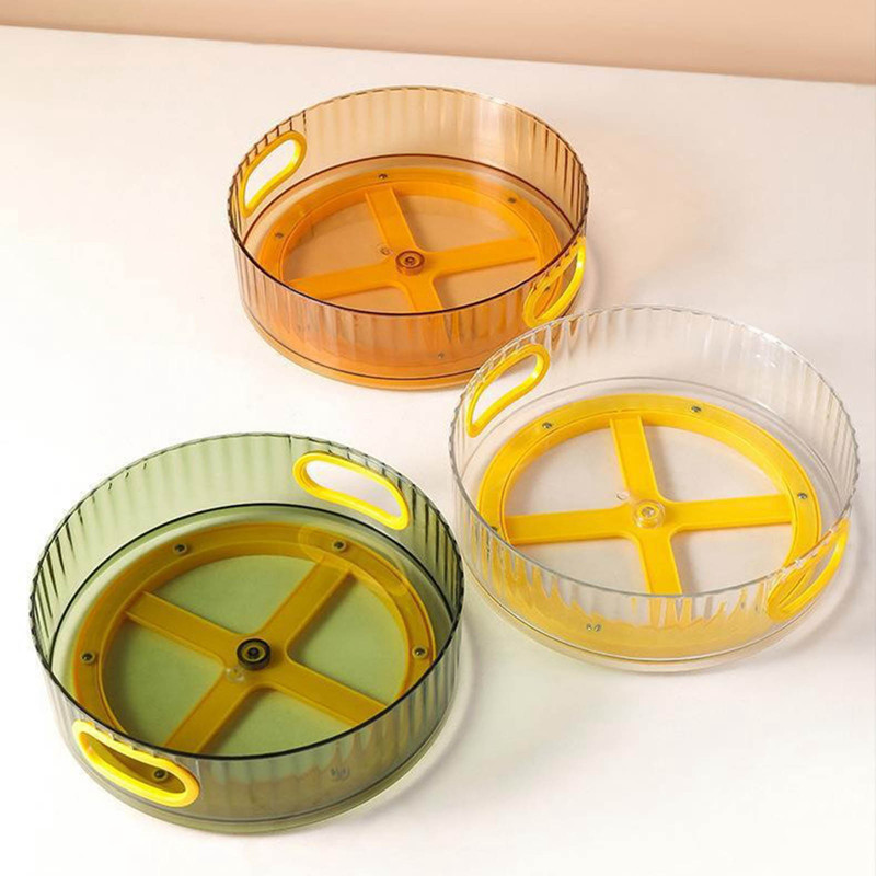 360 besisukantis padėklas vonios kambario laikymo dėžutė virtuvės laikymo talpyklos prieskoniams užkandžiams maisto padėklas neslystantis kosmetikos laikiklis