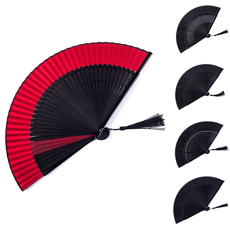 Evantai de mână din bambus, stil chinezesc, elegant, sculptat, Spectacole de dans Evantai de mână pliabile Evantai pentru cadou de nuntă pentru oaspeți