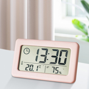 Ψηφιακό ρολόι Θερμόμετρο Υγρόμετρο Μετρητής LED Εσωτερική ηλεκτρονική οθόνη υγρασίας Ρολόι Επιτραπέζια ρολόγια για το σπίτι