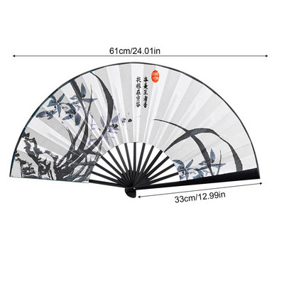 Jauns vintage zīda saliekamais ventilators Retro ķīniešu bambusa rokas saliekamie ventilatori deju rokas ventilators mājas sienu dekorēšana rotājumi amatniecība