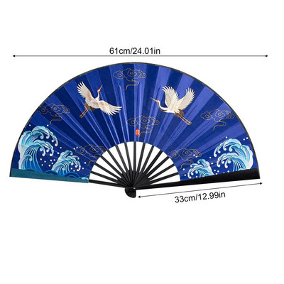 Jauns vintage zīda saliekamais ventilators Retro ķīniešu bambusa rokas saliekamie ventilatori deju rokas ventilators mājas sienu dekorēšana rotājumi amatniecība