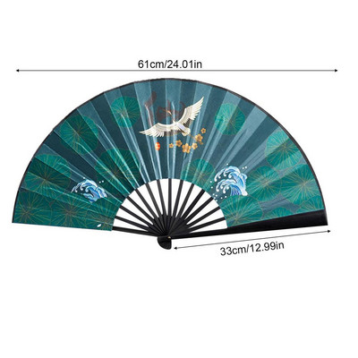 Jauns vintage zīda saliekamais ventilators Retro ķīniešu bambusa rokas saliekamie ventilatori deju rokas ventilators mājas sienu dekorēšana rotājumi amatniecība