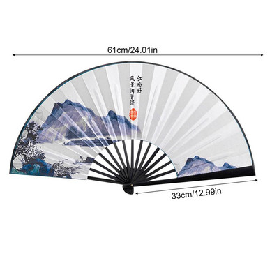 Jauns vintage zīda saliekamais ventilators Retro ķīniešu bambusa rokas saliekamie ventilatori deju rokas ventilators mājas sienu dekorēšana rotājumi amatniecība