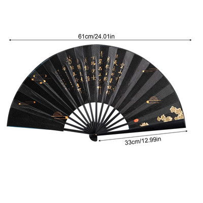 Jauns vintage zīda saliekamais ventilators Retro ķīniešu bambusa rokas saliekamie ventilatori deju rokas ventilators mājas sienu dekorēšana rotājumi amatniecība