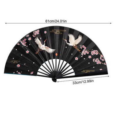 Jauns vintage zīda saliekamais ventilators Retro ķīniešu bambusa rokas saliekamie ventilatori deju rokas ventilators mājas sienu dekorēšana rotājumi amatniecība