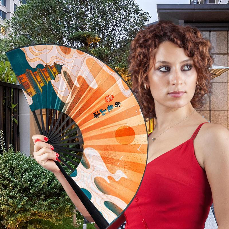 Jauns vintage zīda saliekamais ventilators Retro ķīniešu bambusa rokas saliekamie ventilatori deju rokas ventilators mājas sienu dekorēšana rotājumi amatniecība