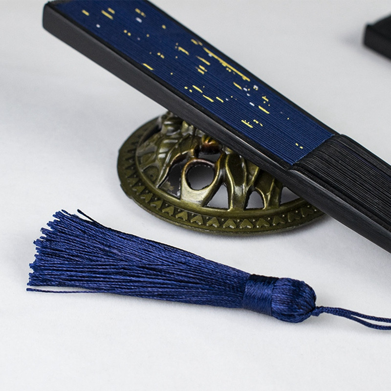 Klassikaline tähtkujuline siidist kokkupandav ventilaator, Hiina jaapani kangast bambusest kokkupandav tantsuventilaator