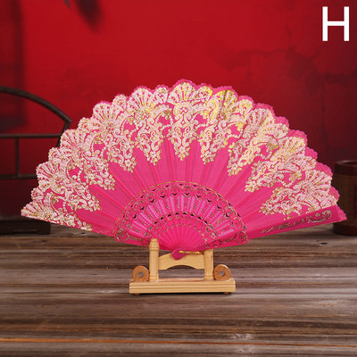 Vintage japāņu ziedu mežģīnes saliekams vēdeklis zīda kāzu ballīte deju rokās turama ventilatora bambusa saliekamā ventilatora dāvana kostīmu aksesuāri