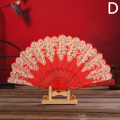 Vintage japāņu ziedu mežģīnes saliekams vēdeklis zīda kāzu ballīte deju rokās turama ventilatora bambusa saliekamā ventilatora dāvana kostīmu aksesuāri