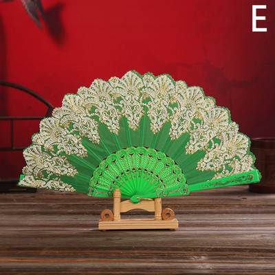 Vintage japāņu ziedu mežģīnes saliekams vēdeklis zīda kāzu ballīte deju rokās turama ventilatora bambusa saliekamā ventilatora dāvana kostīmu aksesuāri