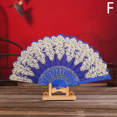 Vintage japāņu ziedu mežģīnes saliekams vēdeklis zīda kāzu ballīte deju rokās turama ventilatora bambusa saliekamā ventilatora dāvana kostīmu aksesuāri