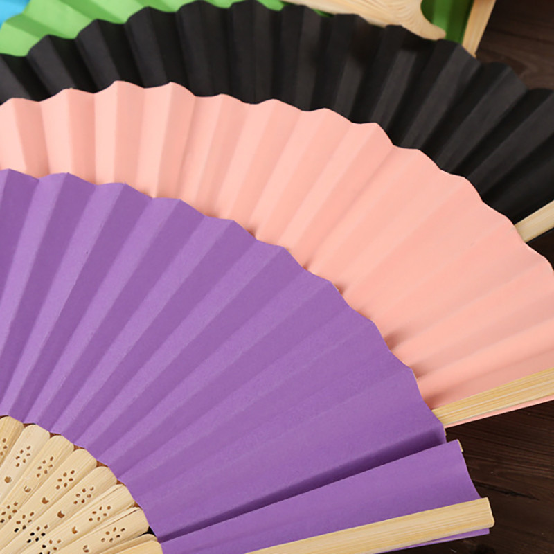 21 CM tukšs papīra saliekamais ventilators Mājas rotājumi Koka bambusa saliekamais ventilators DIY Amatniecībai Kaligrāfija Glezniecība Kāzu Dekorācijas