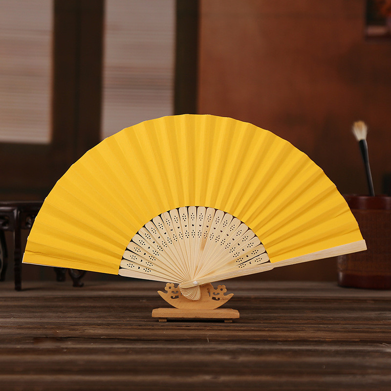 21 CM tukšs papīra saliekamais ventilators Mājas rotājumi Koka bambusa saliekamais ventilators DIY Amatniecībai Kaligrāfija Glezniecība Kāzu Dekorācijas