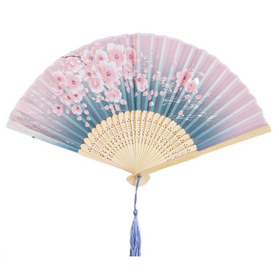 Ķīniešu stila vintage rokas ventilatora saliekamie vēdekļi Deju kāzu ballītei Labvēlīgi ķīniešu deju ballīšu saliekamie ventilatori