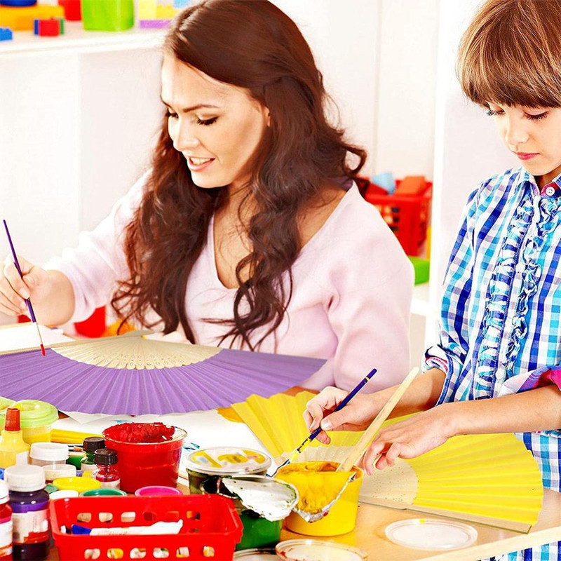 21 cm „pasidaryk pats“ tapybos ventiliatoriaus žaislai vaikams, animacinių filmų gyvūnų spalvoti grafičiai, origami ventiliatoriai.