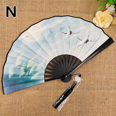 Ventilator pliabil în stil chinezesc Evantai din pânză de dans clasic, din plastic, de epocă, cu imprimare cu dragon, evantai de mână