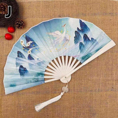 Ventilator pliabil în stil chinezesc Evantai din pânză de dans clasic, din plastic, de epocă, cu imprimare cu dragon, evantai de mână