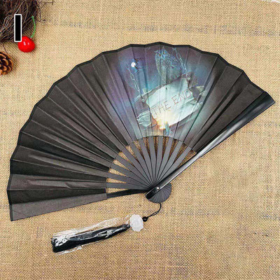 Ventilator pliabil în stil chinezesc Evantai din pânză de dans clasic, din plastic, de epocă, cu imprimare cu dragon, evantai de mână