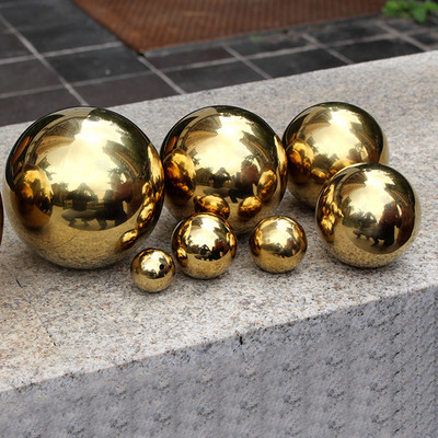201 din oțel inoxidabil titan auriu sferă goală decorativă din metal auriu bile de Crăciun decorațiuni pentru casă minge magică