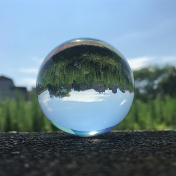 Прозрачна прозрачна стъклена кристална топка Лечебна сфера на късмета Фотография Подпори за снимки Lensball Домашен декор Подаръци Фън Шуй Орнаменти