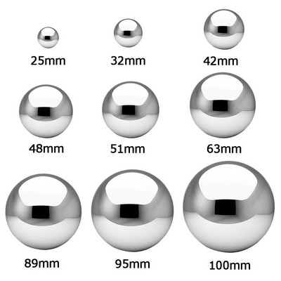 25 mm ~ 100 mm 201 acél üreges golyós dekoráció magas fényű csillogó gömb tükör üreges golyók otthoni kerti dekorációs kellékekhez