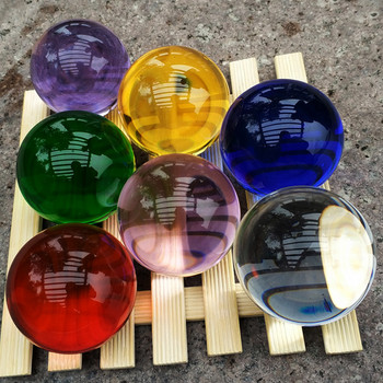 40/50/60MM Asia Rare Clear Multicolor K9 Crystal Ball Healing Magic Sphere Photography Reps Lensball Декорация на хола Подаръци