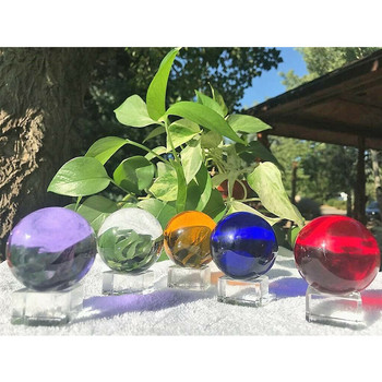 40/50/60MM Asia Rare Clear Multicolor K9 Crystal Ball Healing Magic Sphere Photography Reps Lensball Декорация на хола Подаръци