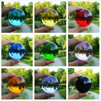 40/50/60mm Asia Rare Clear Πολύχρωμο K9 Crystal Ball Healing Magic Sphere Photography Props Lensball Δώρα διακόσμησης σαλονιού