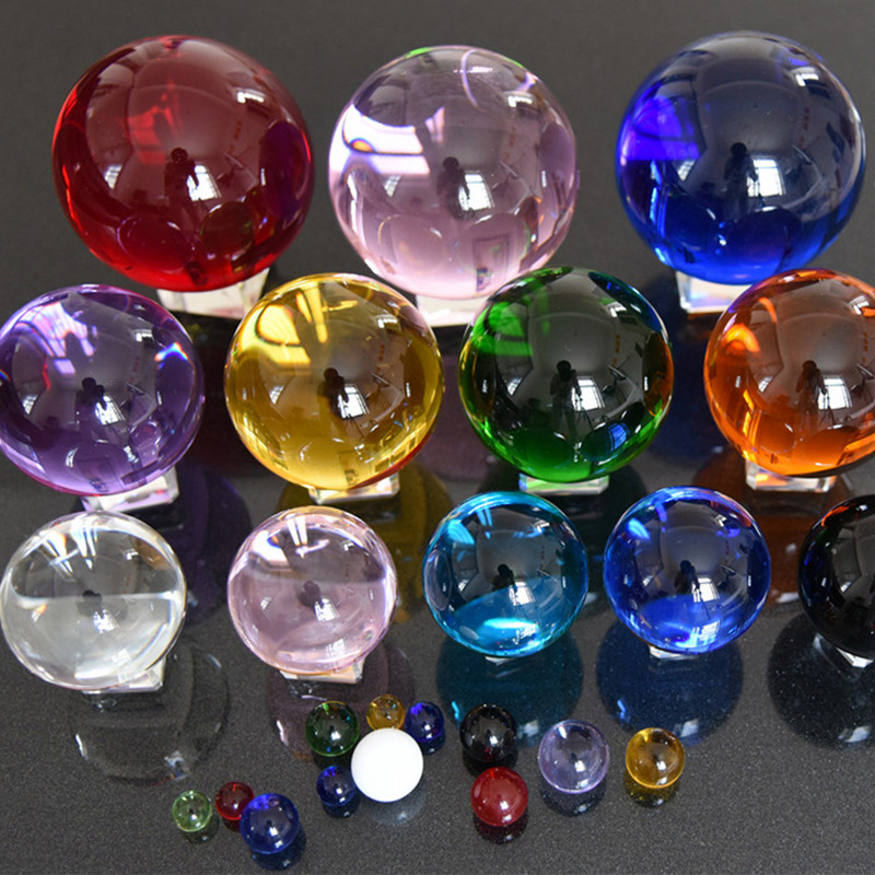 40/50/60MM Ázsia Ritka Tiszta Többszínű K9 kristálygömb gyógyító varázsgömb fotózás kellékek Lensball nappali dekorációs ajándékok