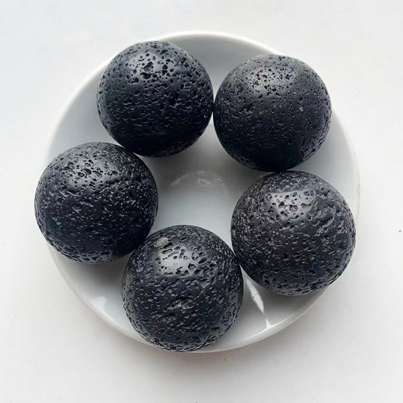 40 mm dabīga poraina vulkāniskā akmens bumba Reiki dziedinošo minerālu paraugu kolekcijas mājas dekorēšana