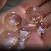 20 mm iekšēja grebuma 3D sniega kalns pienenes uguņošana galaktika kristāla lodīšu māksla, caurspīdīga K9 stikla pērlīšu figūriņa