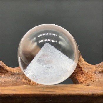 Εσωτερικό σκάλισμα 20mm 3D Snow Mountain Dandelion Fireworks Galaxy Crystal Ball Art Clear K9 Glass Bead Figurine