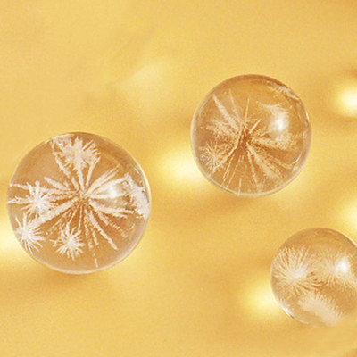 20 mm iekšēja grebuma 3D sniega kalns pienenes uguņošana galaktika kristāla lodīšu māksla, caurspīdīga K9 stikla pērlīšu figūriņa