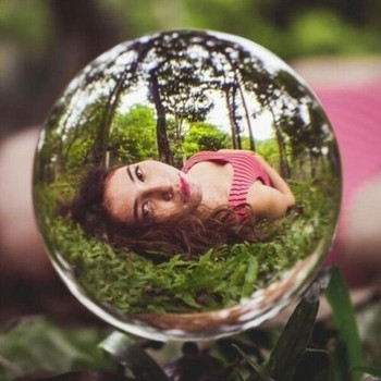 Стъклена кристална топка за фотография 40/50 мм Сфера Реквизит за фотография Декор Подарък Снимка Прозрачна изкуствена топка Обектив за снимане Кръгъл O9E4