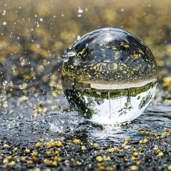 Photography Glass Crystal Ball 40/50mm Sphere Photography Props Δώρο Φωτογραφία Διαφανής τεχνητός φακός μπάλας Σκοποβολή Γύρος O9E4