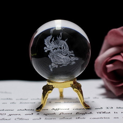 3D kristāla lode, stikla sfēra ar lāzeru iegravēts kristāla globuss mājas dekorēšanai miniatūras figūriņas dāvanas