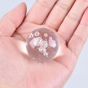 Clear Glass Bubble Ball Κρυστάλλινη μπάλα Feng Shui Magic Crystal Sphere Κρεβατοκάμαρα Επιφάνεια εργασίας Διακόσμηση σπιτιού Διακοσμητικά Φωτογραφία Στήριγμα Magic