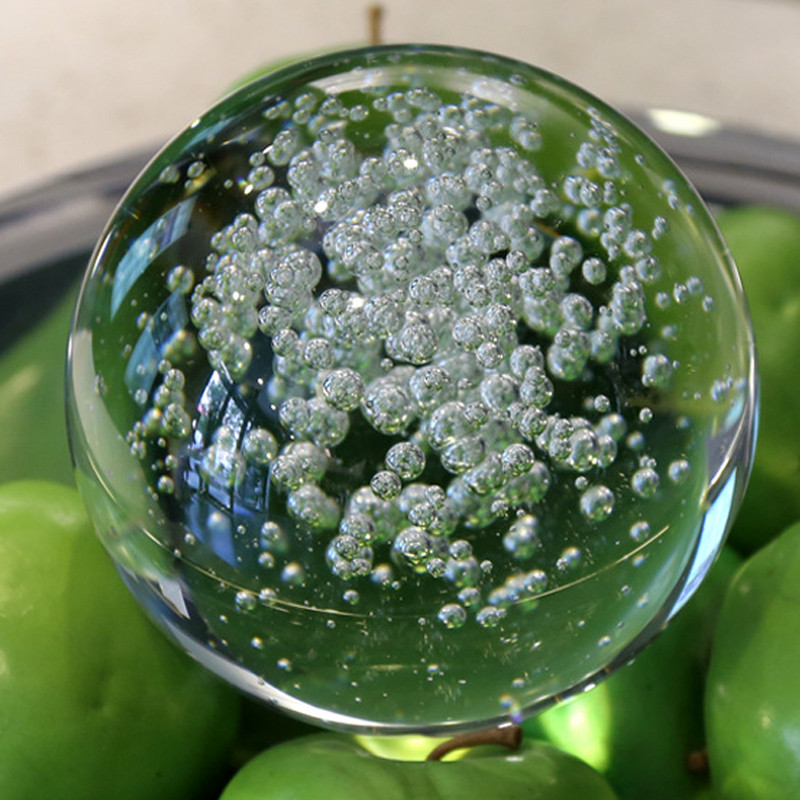 Minge cu bule de sticlă transparentă Minge de cristal Feng Shui Magic Crystal Sphere Dormitor Desktop Home Decor Ornamente Fotografie Prop Magic