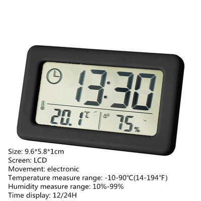 LCD digitalni budilnik, sklopivi putni prijenosni sat s kalendarom, temperaturom, tabličnim načinom odgode sata