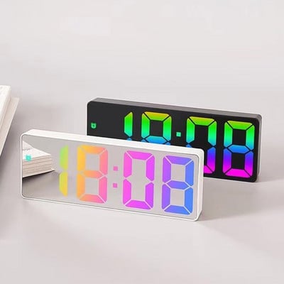 Ceas cu LED inteligent Ceas cu alarmă digitală de noptiere Masă de birou Ceas de birou electronic Ceas de birou cu amânare Ceas cu alarmă cu trezire digitală