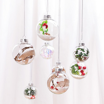 Διαφανής κούφια πλαστική χριστουγεννιάτικη μπάλα Creative DIY Διακοσμητικές Μπάλες Διακόσμηση δωματίου Διακοσμήσεις Χριστουγεννιάτικου πάρτι για το σπίτι 2023