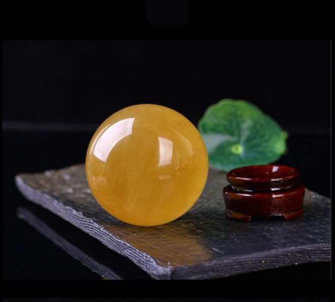 40 MM dabīgā kristāla akmens dzeltenā kalcīta lodīšu kristāla lodīšu lodīšu dziedinošais akmens mājas dekorēšanas cienītājiem dāvanas