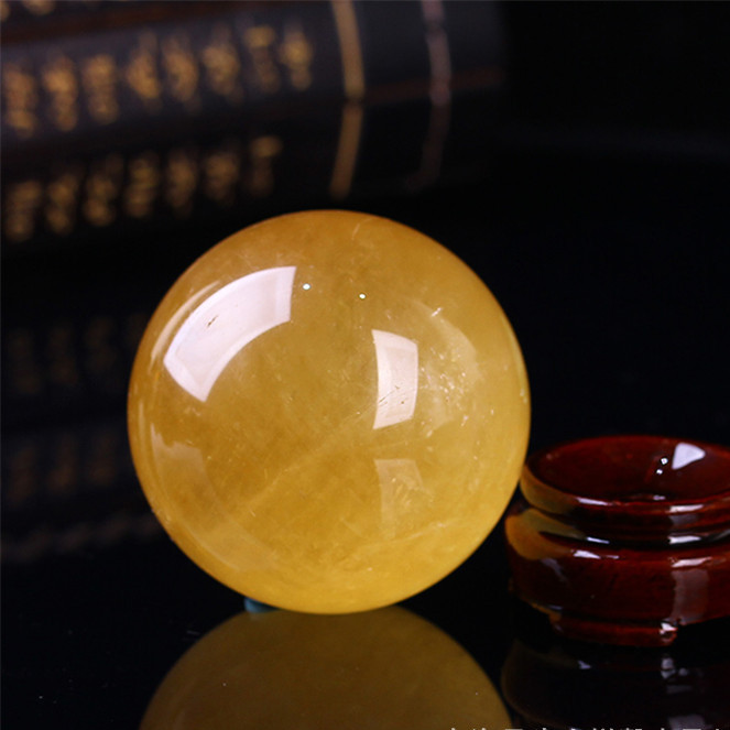 40 MM dabīgā kristāla akmens dzeltenā kalcīta lodīšu kristāla lodīšu lodīšu dziedinošais akmens mājas dekorēšanas cienītājiem dāvanas