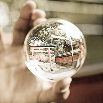 5 см прозрачна кристална топка Творчески реквизит за фотография Инструмент за шоу Lucky fengshui Орнаменти от прозрачно стъкло Desktop Sphere Home Decor