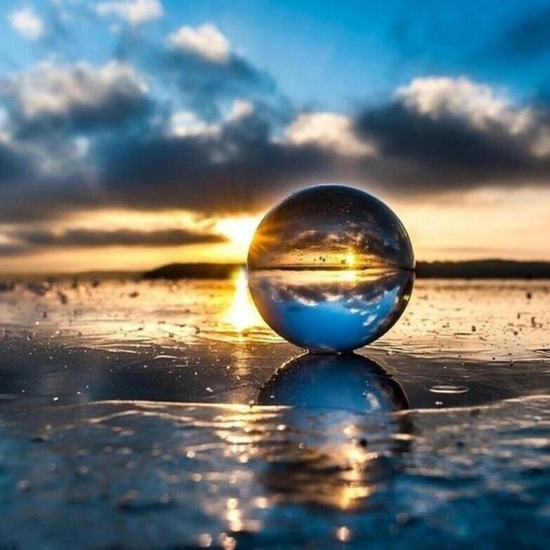 5 cm caurspīdīga kristāla bumba radošās fotografēšanas rekvizīti, rīks Lucky fengshui, caurspīdīga stikla rotājumi, darbvirsmas sfēras mājas dekors