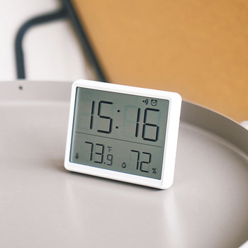 LCD цифров алармен часовник с голям екран с дисплей за температура/дата/влажност 12/24H електронен будилник за всекидневна