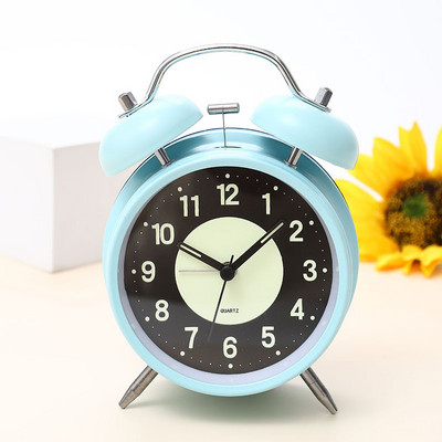 4,7 collu apaļš LUMINOVA metāla zvana modinātājpulkstenis, laiks līdz pamošanās brīdim bērniem studentu bērnu miega trenažieris galda modinātājs