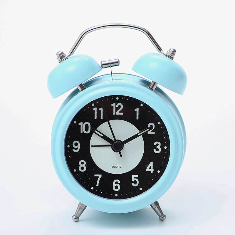 4,7 collu apaļš LUMINOVA metāla zvana modinātājpulkstenis, laiks līdz pamošanās brīdim bērniem studentu bērnu miega trenažieris galda modinātājs