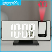 Projekcijas digitālais modinātājs guļamistabas galda pulkstenim Gultas modinātājs ar laiku Projektors Laiks Datums Atlikšanas funkcija Pulkstenis